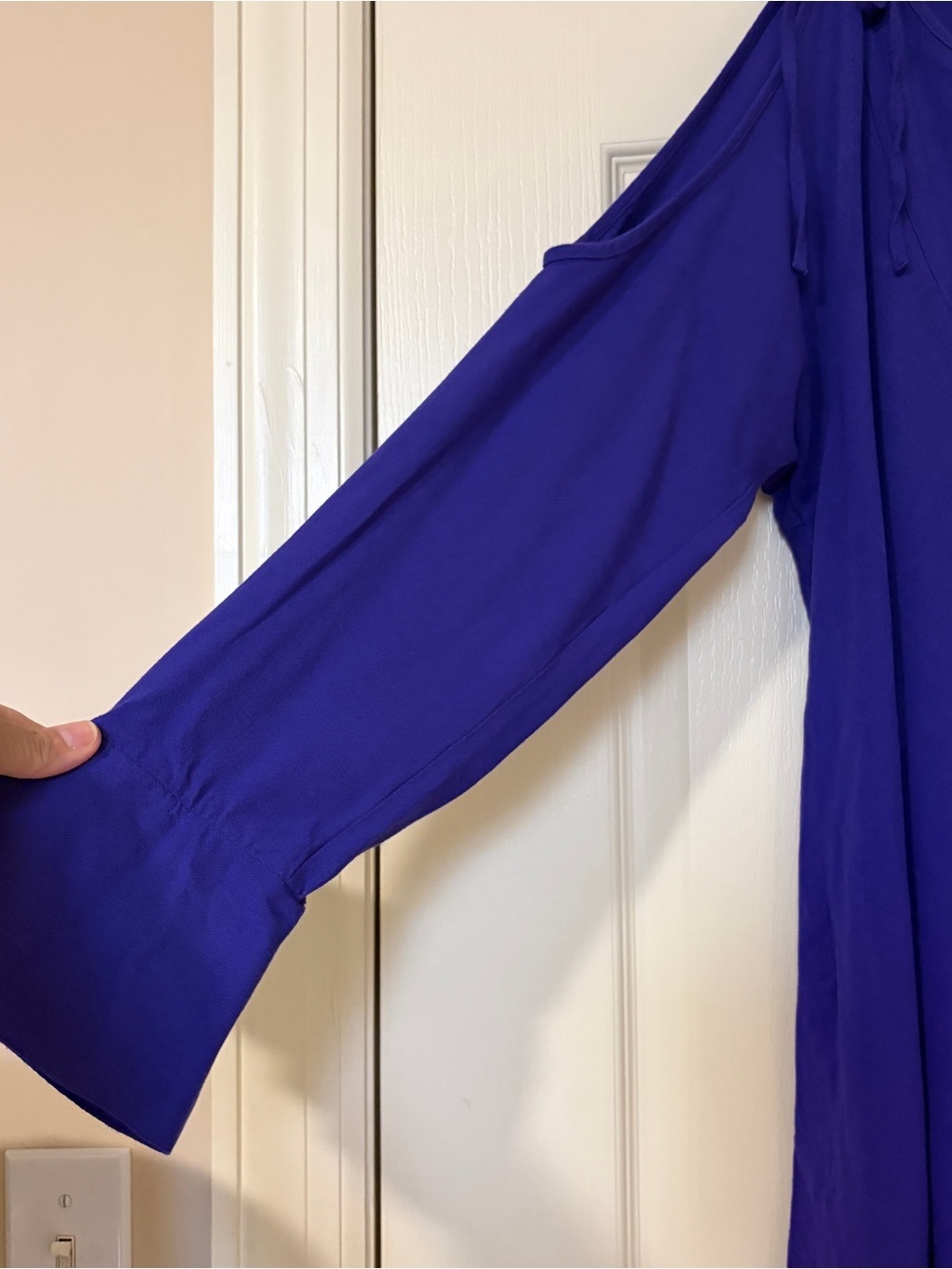 Vibrant Royal Blue/Purple Cold-Shoulder Tunic - Picture 3 of 10